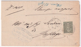 1884-S. ZENO NAVIGLIO Corsivo Verde Bluastro Di Collettoria Su Soprascritta Bres - Storia Postale
