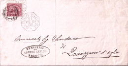 1886-SABBIO CHIESE Ottagonale (21.2.86) Su Piego - Storia Postale