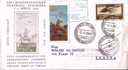 1960-VERONA GIRO AEREO INTERNAZIONALE/VERONA-MALPENSA (3.4) Annullo Speciale E C - Airmail