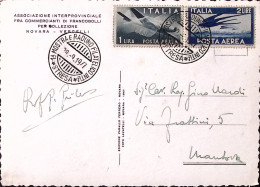 1947-STRESA 1^ MOSTRA E RADUNO FILATELICO INTERNAZIONALE (28.9) Annullo Speciale - Expositions