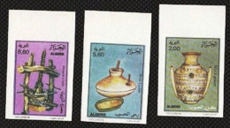 Non-dentelé/Année 1993-N°1044/1046 Neufs**MNH/imperf. : Pressoir Huile, Silo Et Meule à Grain- (m2) - Algerien (1962-...)