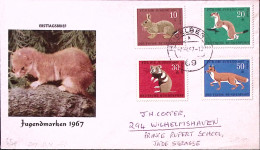 1957-GERMANIA Pro Gioventù Animali Selvatici Serie Cpl. (387/0) Su Fdc - Briefe U. Dokumente