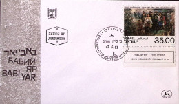 1983-Israele Pittore Yosef Kuzkovski Baby Yar (872 Con Band.) Su Fdc - FDC