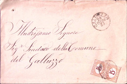 1893-Segnatasse Coppia (1 Dif) C.5 (20) Apposta Su Galluzzo (29.1) Su Busta Non  - Storia Postale