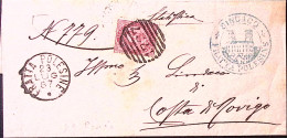 1887-FRATTA POLESINE C1+sbarre (23.7) Su Piego - Storia Postale