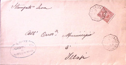 1899-QUINTO DI VALPANTENA Ottagonale Collettoria (3.7) Su Piego - Marcophilie