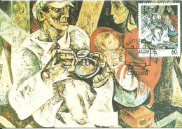 30935 - Carte Maximum - Portugal - Pintura Sec.XX  Julio Pomar - Almoço Do Trolha 1947 - Pintor Painter Peintre - Cartes-maximum (CM)