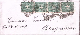 1898-STEMMA Due Coppie C.5 (67) Su Busta Milano (10.3) - Poststempel