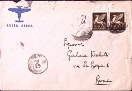 1942-MARIDEFE EGEO BN 300 Manoscritto Al Verso Busta Via Aerea Affrancata Regno  - Aegean