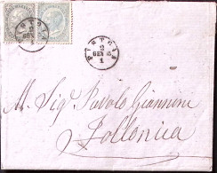 1865-effigie C. 5 E 15 Tir. Londra (L16+L18) Lettera Completa Testo Pistoia (2.1 - Marcofilía