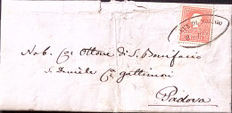Lombardo Veneto-1860  PIEVE Di SOLIGO Ovale (senza Anno) Su Lettera Completa Di  - Lombardo-Venetien