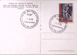 1968-MANTOVA VIII^Convegno Filatelico Numismatico (1.6) Annullo Speciale Su Cart - 1961-70: Marcophilia