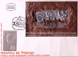 1985-Israele CONGRESSO FILATELICO TEL AVIV 30925 Foglietto (n.31) Fdc - FDC