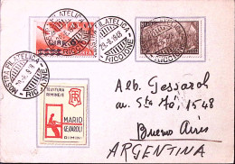1948-RICCIONE Mostra Filatelica (29.8) Su Stampe Per Argentina - Ausstellungen