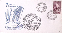 1955-ANCONA 100 Km. NUOTO PINNATO RIMINI-ANCONA (17.7) Annullo Speciale Su Busta - Ausstellungen