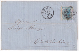 1871-ROMA C1+griglia (20.2) Su Soprascritta Affrancata C.20 (T26) - Marcofilía