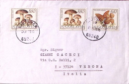 1983-Jugoslavia FUNGHI D.6,10 E Due D.8,80 Su Busta Ljutomer (2.10) Per L'Italia - Autres & Non Classés