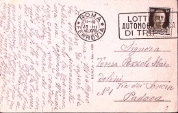 1940-ROMA (il Campidoglio) C.2 + Lotteria Automobilistica Di Tripoli (23.3) Annu - Andere & Zonder Classificatie