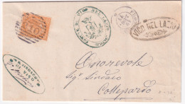 1877-VICO Nel Lazio Ovale Con Fregio Collettoria Su Soprascritta Frosinone (19.7 - Marcofilía
