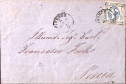 1863-LITOGRAFATO C. 15 (13) Isolato Su Lettera Completa Testo Firenze (3.8) - Marcofilía