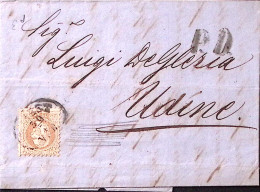 1870-AUSTRIA K.15 Isolato Su Lettera Completa Testo Trieste (30.3) Per Udine - Sonstige & Ohne Zuordnung
