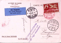 1935-Svizzera Julierpass-Autofahrten Annullo Speciale + Coira (4.2) E Arrivo St. - Autres & Non Classés