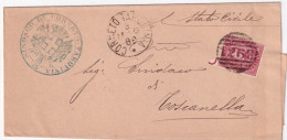 1889-CORNETO TARQUINIA C1+sbarre (3.5) Su Soprascritta Affrancata C.10 - Poststempel