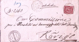 1886-GIACCIANO CON BARUCHELLA Ottagonale Collettoria (30.12) Su Piego - Poststempel