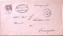 1899-PROVAGLIO D'ISEO Ottagonale Collettoria (30.3) Su Piego - Marcophilie