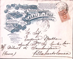 1898-SUZZARA Casali F. Et Figli Busta Con Intestazione A Stampa Viaggiata - Poststempel