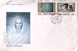 1992-Romania Sculture Di Sabin Balasa Serie Cpl. (3400/3) Su Due Fdc - FDC