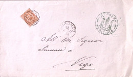 1885-AURONZO C1+sbarre (12.12) Su Piego Affr. C.20 - Poststempel