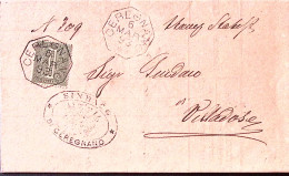 1893-CEREGNANO Ottagonale Di Collettoria (6.3) Su Piego - Marcophilie