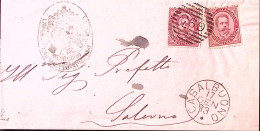 1883-CASALBUONO C1+sbarre (17.1) Su Piego Affr. 2 C.10 - Poststempel
