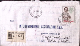 1982-PAGANINI Lire 900 Isolato Su Piego Raccomandato Porto D Ischia (1.9) - 1981-90: Marcophilia