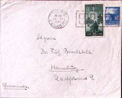 1951-Democratica Lire 25 E 30 (562/3) Su Busta Torino (15.2) Per La Germania - 1946-60: Marcophilia