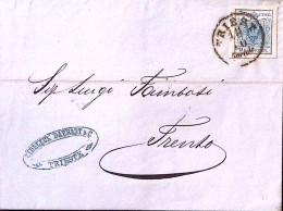 1858-AUSTRIA K.9 (5/I) Su Soprascritta Trieste 18.10.(58) Per Trento - Sonstige & Ohne Zuordnung