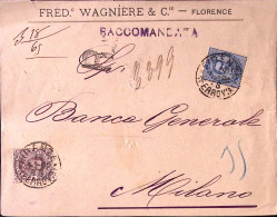 1896-effigie C.40 E 25 (40+45) Su Frontespizio Intero Di Raccomandata Firenze (1 - Marcophilie