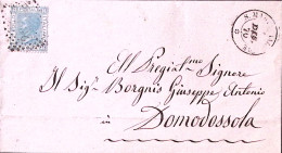 1870-S. MARIA MAGGIORE C 2+punti (1.12.70) Su Soprascritta Affr. C.20 Tir. LONDR - Marcofilía