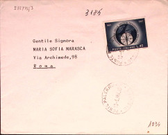 1967-SOCIETA' GEOGRAFICA Lire 40 Isolato Su Busta - 1961-70: Marcofilie