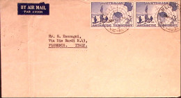 1957-Australia TERRITORI ANTARTICI Esplorazione Antartico Coppia S.2 Su Busta Vi - Briefe U. Dokumente