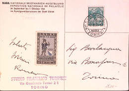 1934-Svizzera Esposizione Nazionale Filatelia NABA (7.7) Annullo Speciale E Chiu - Other & Unclassified