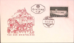 1957-Austria Giornata Del Francobollo'57 S.1+g.25 Su Fdc - FDC