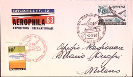 1963-Belgio Esposizione Europhila1963 Bruxelles Annullo Speciale (2.9) Su Busta  - Lettres & Documents