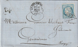 Lettre De Le Puy En Velay à Gérardmer LAC - 1849-1876: Classic Period