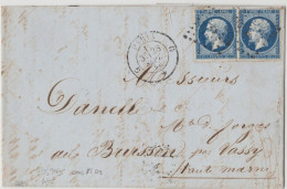 SERIE "POSTFS" LUXE Case 85 Sur BLEU FONCE N°14Ah + NORMAL Luxe - 1853-1860 Napoleone III