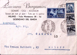 1947-Democratica Lire 5 E Coppia Lire 10 + Espresso Lire 10 Su Espresso Luciano  - 1946-60: Marcophilia