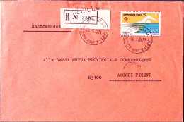 1971-UNIVERSIADI Lire 180 Isolato Su Busta Raccomandata Smerillo (20.1) - 1971-80: Marcophilia