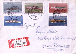 1975-GERMANIA BERLINO OCC. Navi Marina Tedesca Serie Cpl. (447/1) Su Raccomandat - Lettres & Documents
