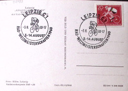 1960-Germania DDR Campionato Ciclistico/Lipsia (3.8) Annullo Speciale Su Cartoli - Brieven En Documenten